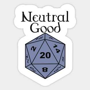 Neutral Good Alignment Sticker